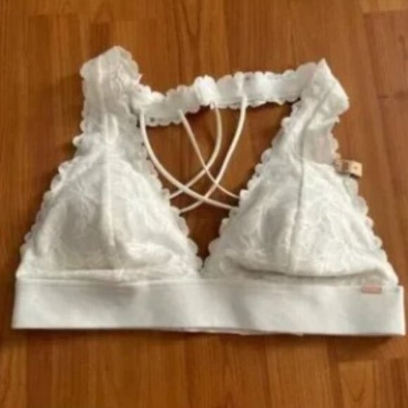 Victoria’s Secret Pink ivory lace halter bralette- Size Medium - Picture 4 of 5